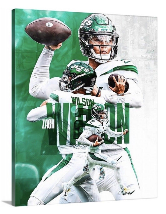 Zach Wilson New York Jets Canvas 16x20 Football Qu
