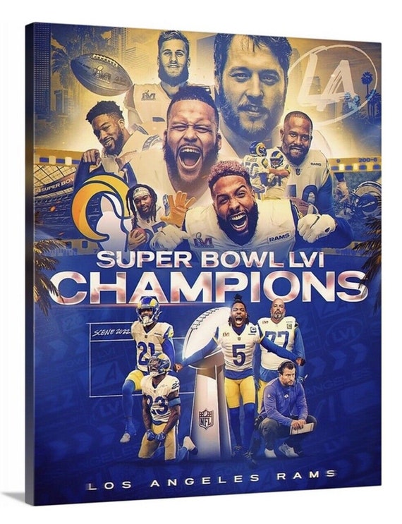 Las Angeles Rams Canvas 16x20 NFL Super Bowl Champ