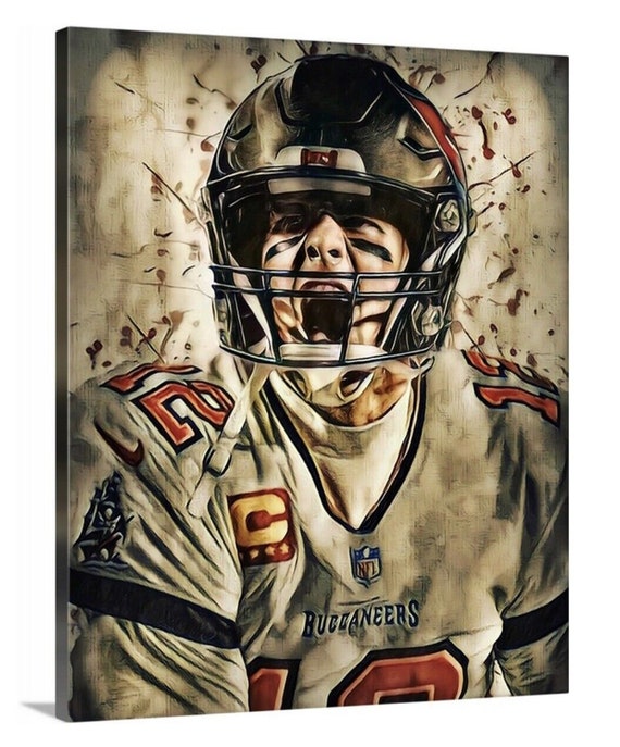 Tom Brady Canvas 16x20 Tampa Bay Buccaneers Goat … - image 1