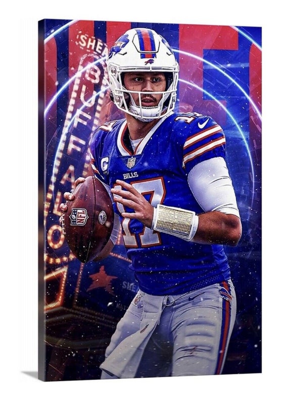 Buffalo Bills Canvas 24x36 NFL Football Josh Allen