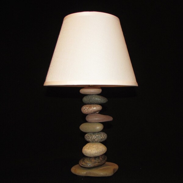 Rock Lamp with Lamp Shade - Great Colors!