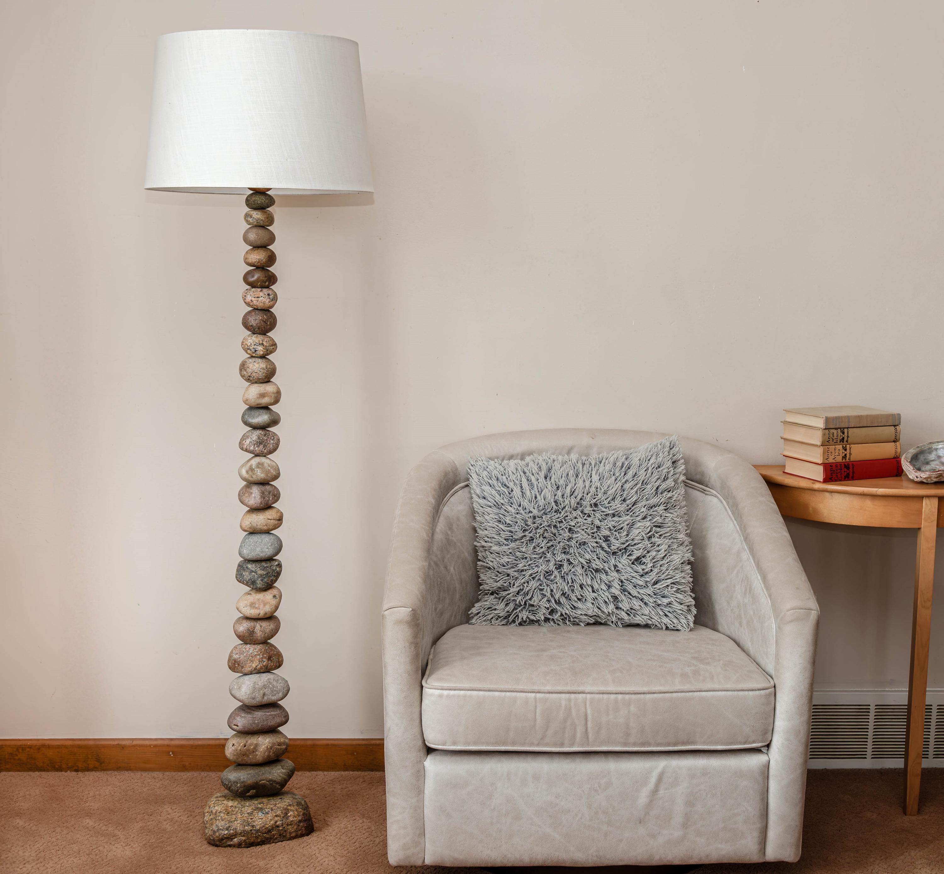 Stacked Stone Floor Lamp: 5-foot Rustic Nautical Decor - Etsy