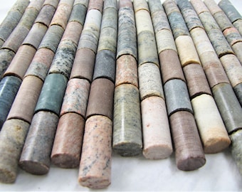 Rock Cores, River Rock Stone Cylinders, Over 1/2" Diameter