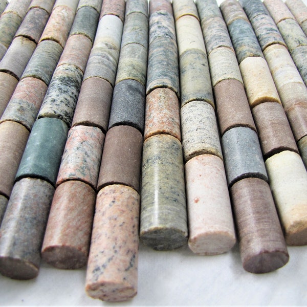 Rock Cores, River Rock Stone Cylinders, Over 1/2" Diameter