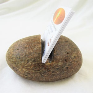 Business Card Holder Made of Stone, Card Holder for Office or Desk