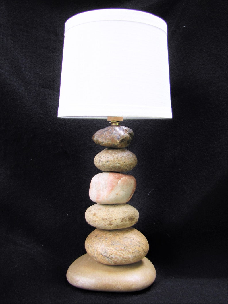 Small Rock Lamp 12 Tall With Lamp Shade Etsy