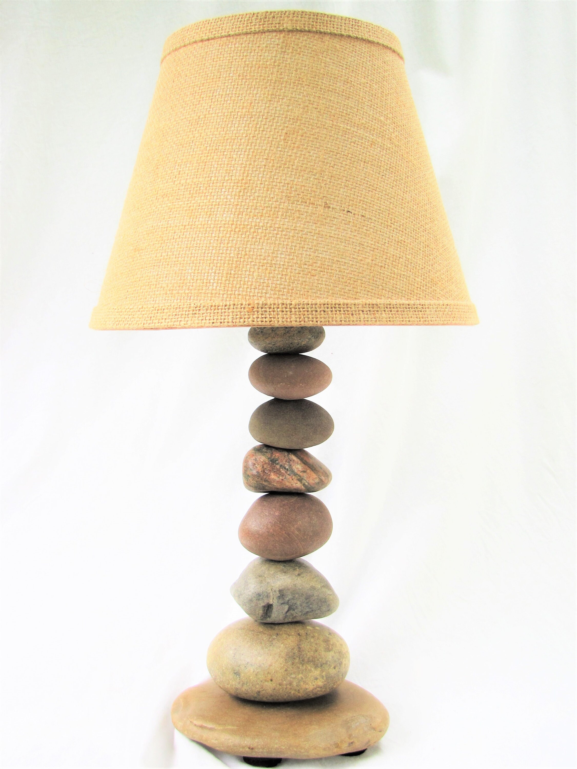 Stacked stone cheap lamp