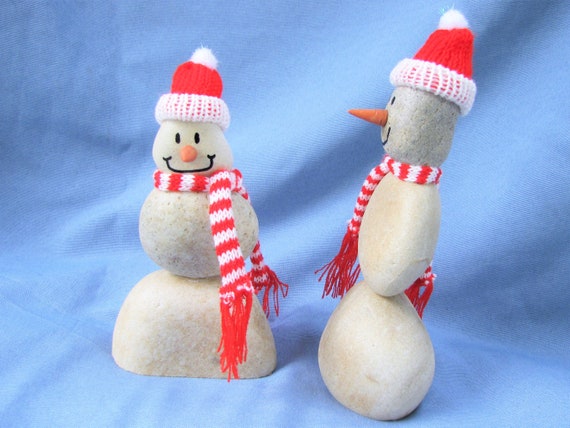 Snowman Made Of Stone With Red Santa Hat Rock Snowman Stone Etsy Snowman Made Of Stone With Red Santa Hat Rock Snowman Stone Etsy