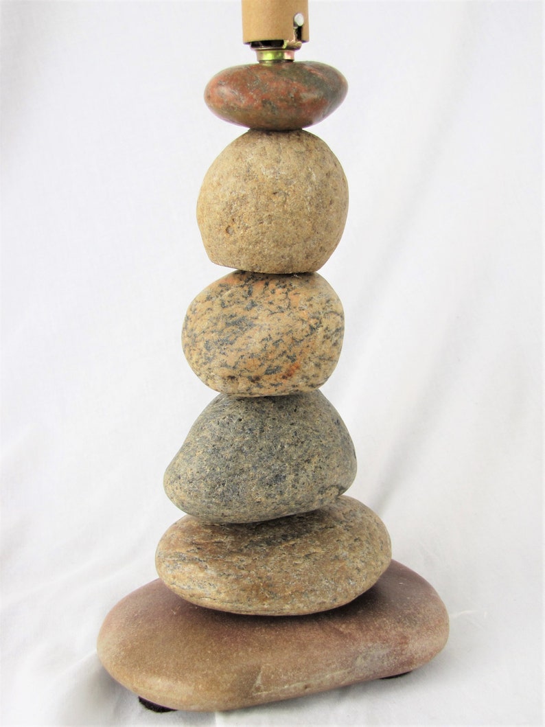Small Rock Lamp 12 Tall With Lamp Shade Etsy