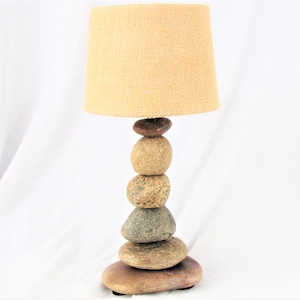 Small Rock Lamp (12" tall) with Lamp Shade