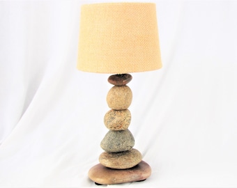 Small Rock Lamp (12" tall) with Lamp Shade