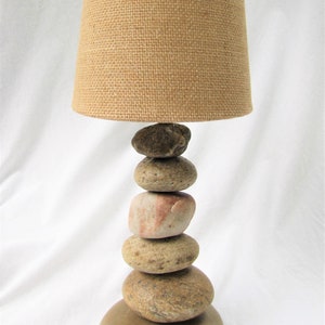 Small Rock Lamp 12 tall with Lamp Shade image 5