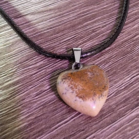 Brown on sale heart necklace
