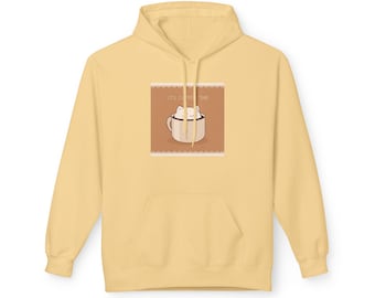 Marshmallow Mug Hoodie | Cozy Hot Chocolate Illustration, Winter Warmth
