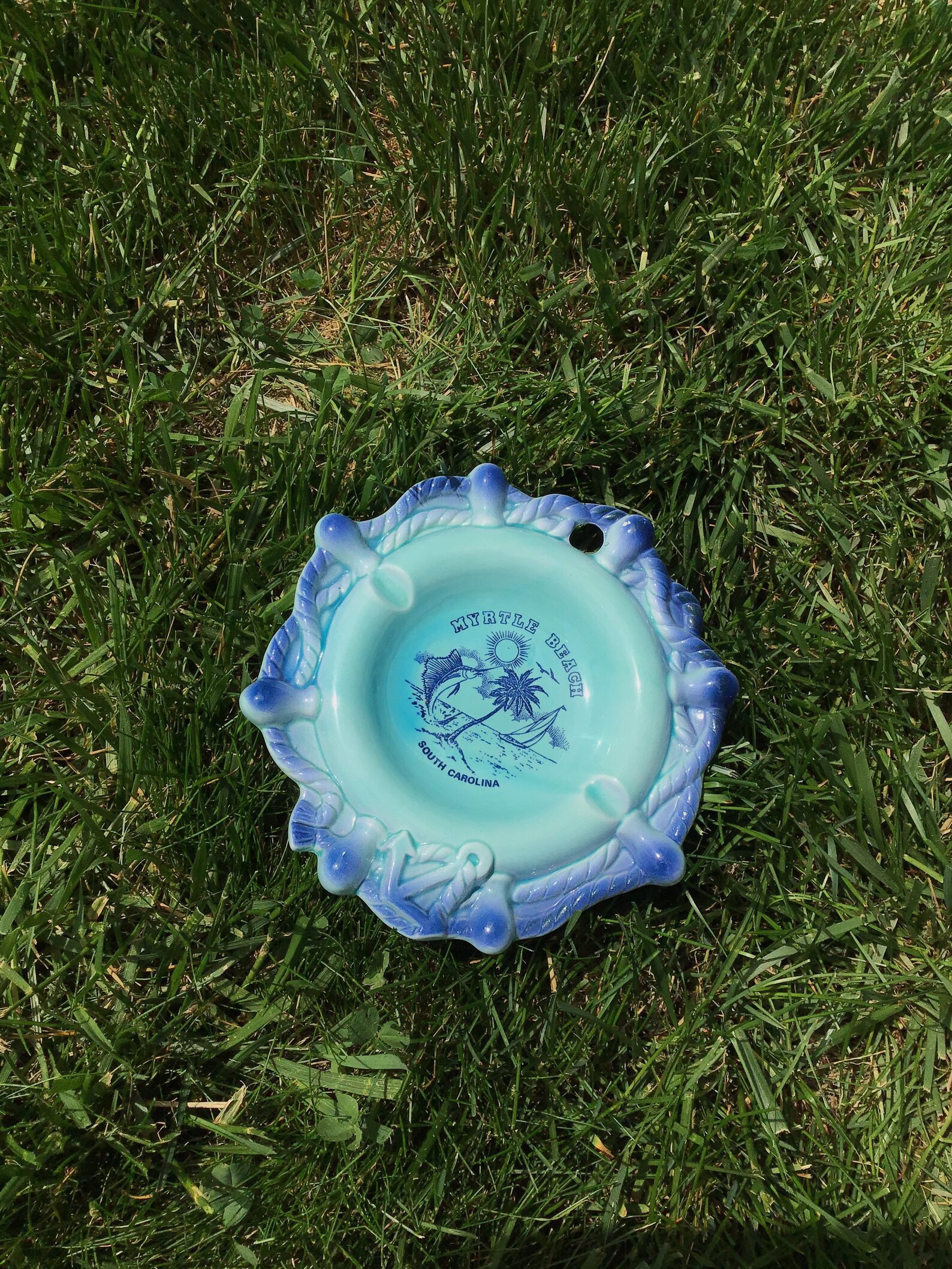 Vtg Myrtle Beach Nautical Ashtray Kitschy South Carolina Etsy Hong Kong