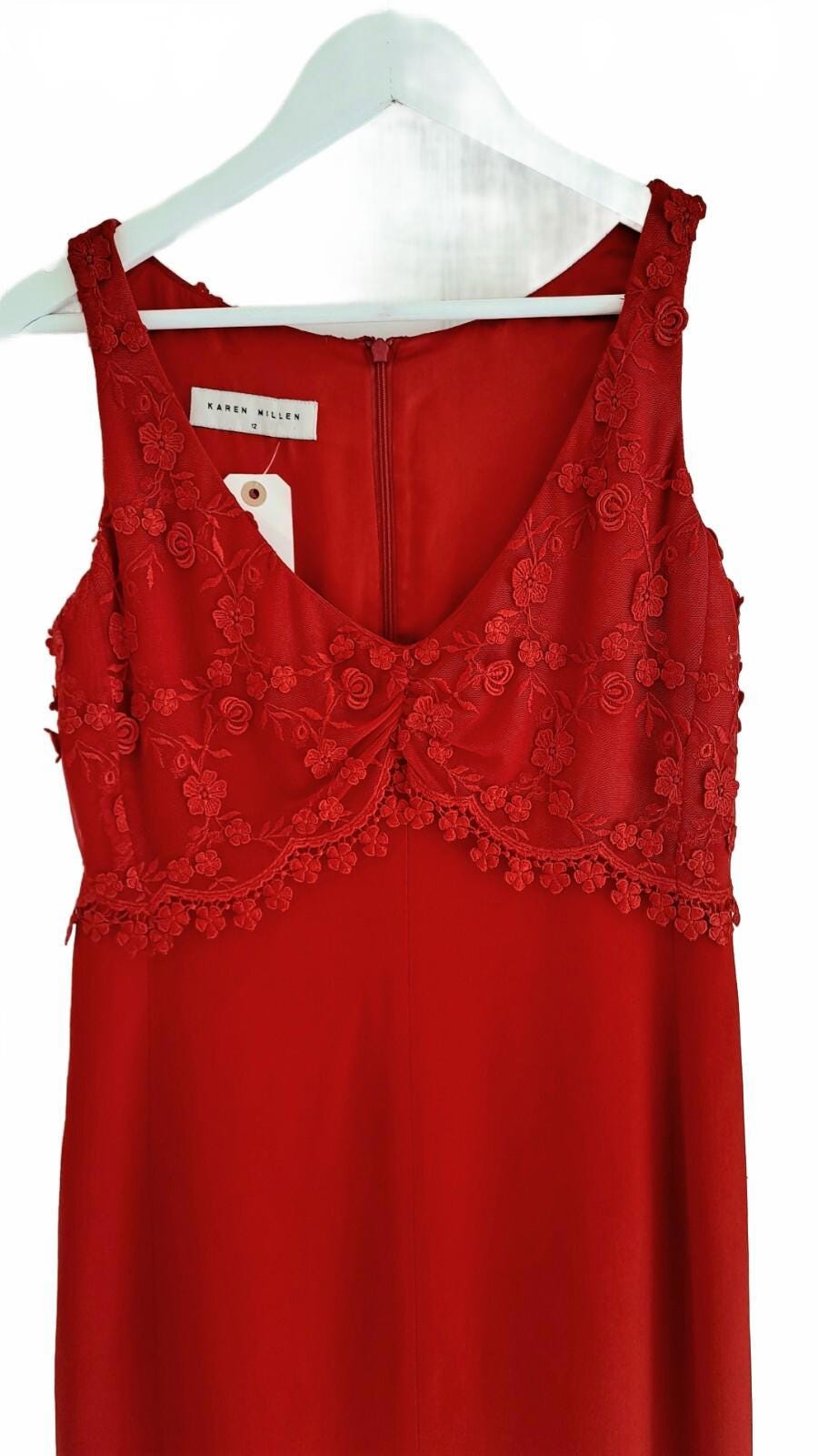 karen millen red lace dress Berry Coast Plus Short Sleeve Lace Midi Dress
