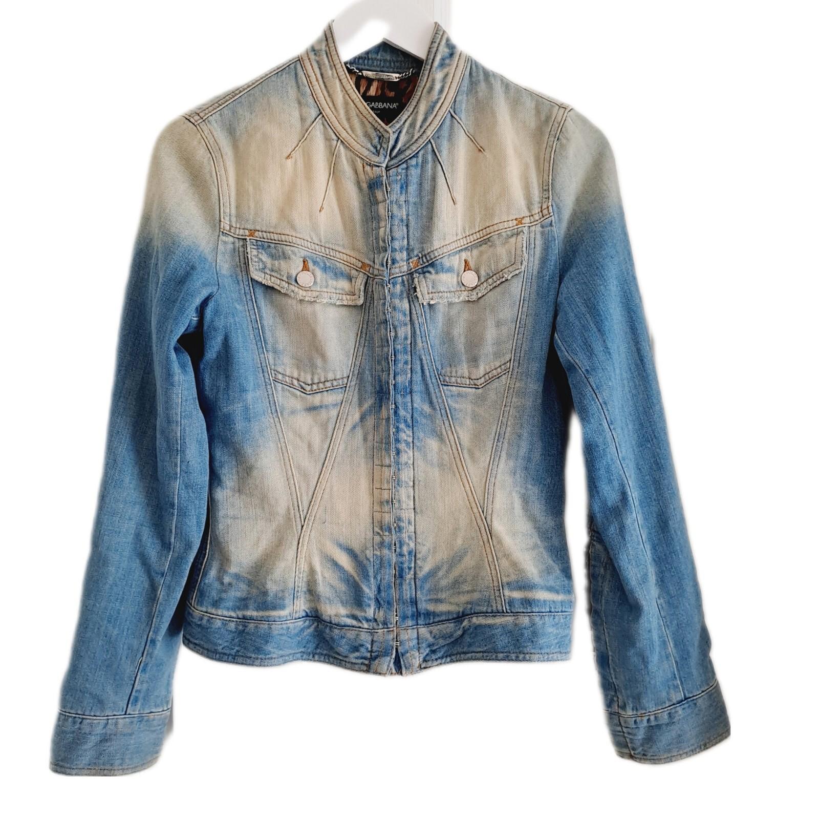 K156 S ドルチェアンドガッバーナ Y2K デニムジャケット レディース ドルチェ＆ガッバーナ ヴィンテージ デニムジャケット レディース