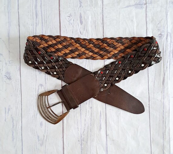 Vintage 90s Sportmax by Max Mara Made in Italy Woven Belt  display picture 3
