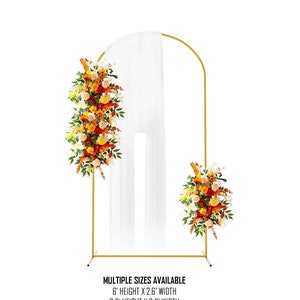 Gold Metal Wedding Arch: Party Backdrop Decoration