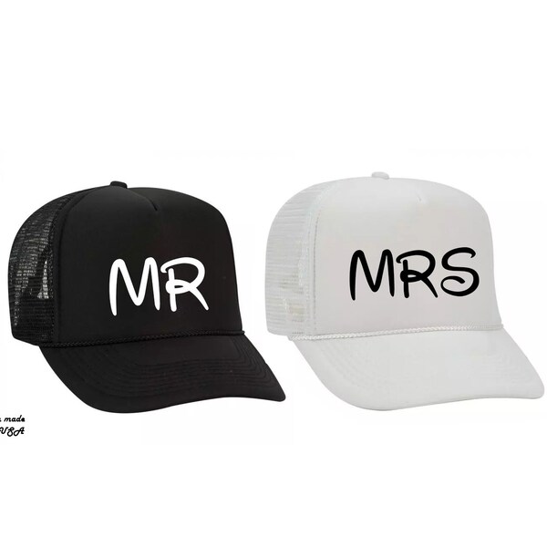Mr and Mrs Baseball Hats Etsy