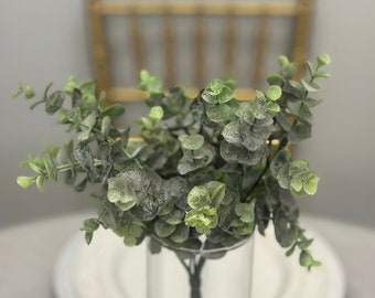 DUSTY EUCALYPTUS Bush Pick. Wedding Centerpiece Arrangement Home Decor Accent Artificial Flowers Office Decoration