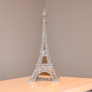 GLITTER EIFFEL TOWER. Parisians Theme Decor. Paris Wedding Decor French inspired centerpiece Sparkling Eiffel Tower Silver Gold or Rose Gold