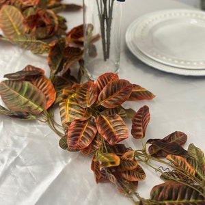 Artificial Tropical Leaf Garland: Beach Wedding Home Decor