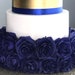 ROYAL BLUE ROSE Cake Stand. Royal Blue Wedding. Wedding Cake Stand ...
