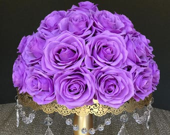 LAVENDER Rose Arrangement. Lavender Wedding Centerpiece. Floating Pomander. Lavender Bouquet. Pick Color. Lavender Centerpiece