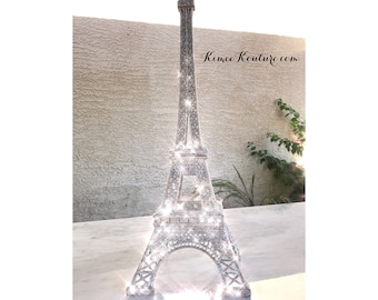 GLITTER EIFFEL TOWER Centerpiece. Eiffel Tower Cake Topper. Parisians Theme Decor. Paris Wedding Decor. Sparkling Eiffel Tower. Pick Glitter