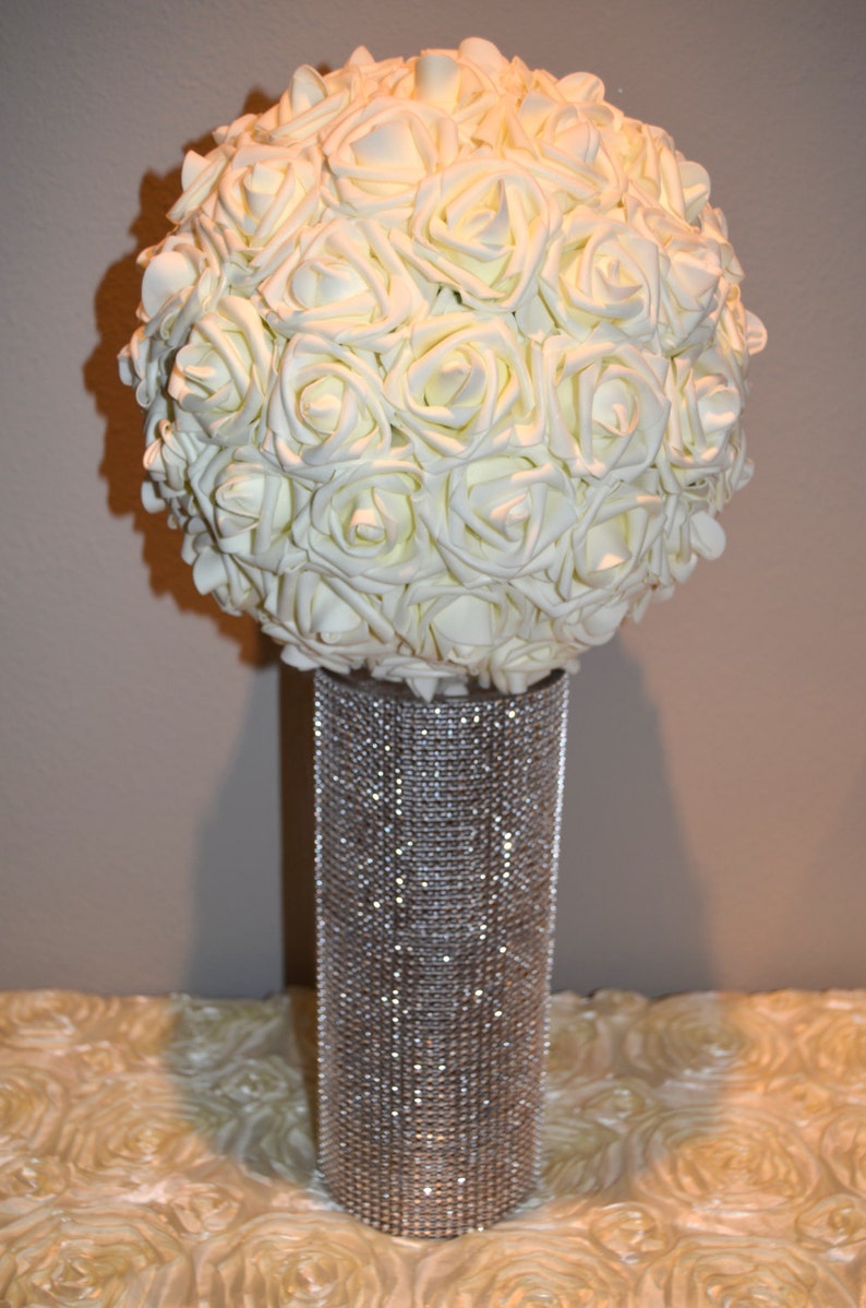 RHINESTONE VASE. SILVER Vase. Silver Rhinestone Vase. Bling Etsy