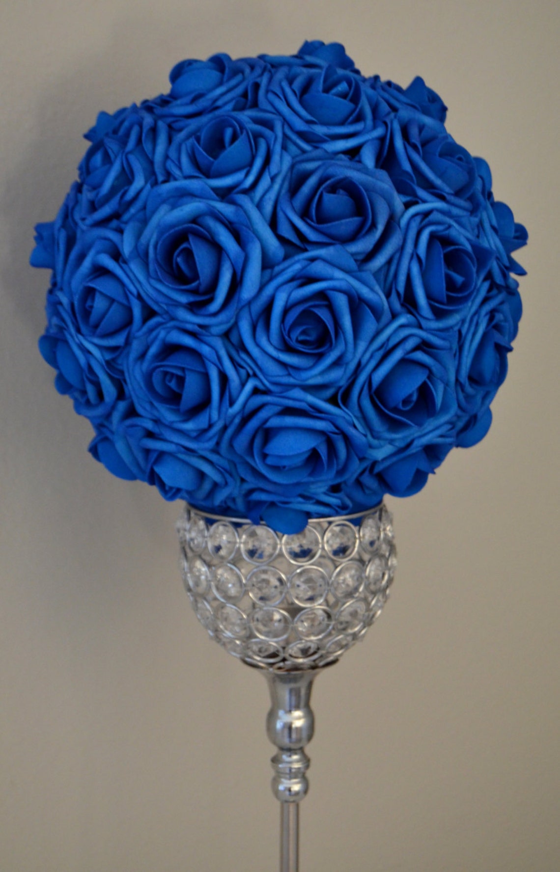 ROYAL BLUE Flower Ball. Kissing Ball. Pomander. Wedding Etsy