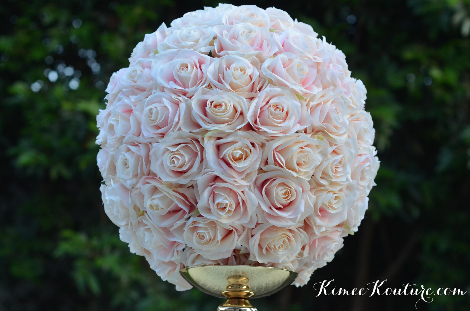 PINK BLUSH Flower Ball. Pink Blush Kissing Ball. Blush Etsy