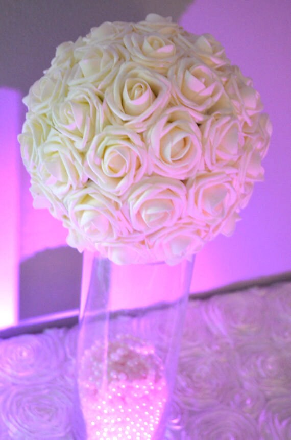 White 10 foam flower ball WEDDING CENTERPIECE wedding Etsy