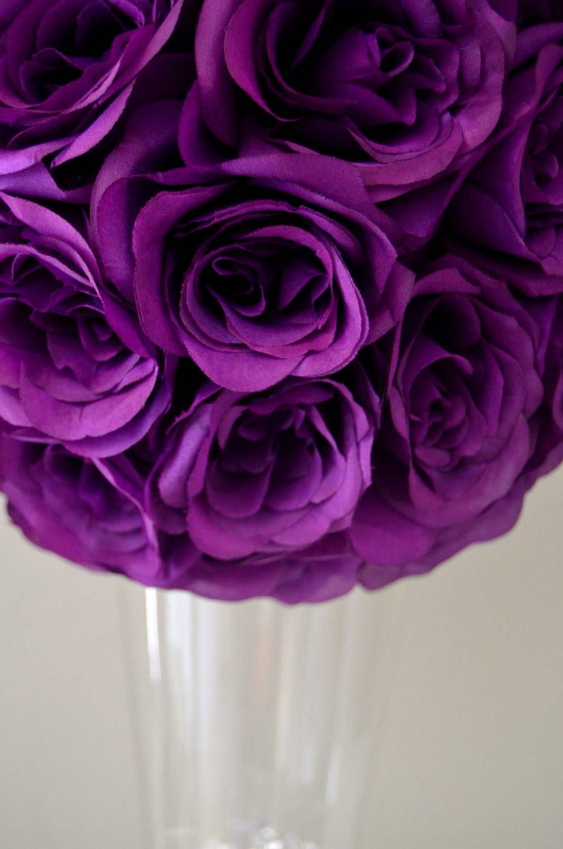 Purple flower ball PURPLE WEDDING CENTERPIECE Purple Etsy