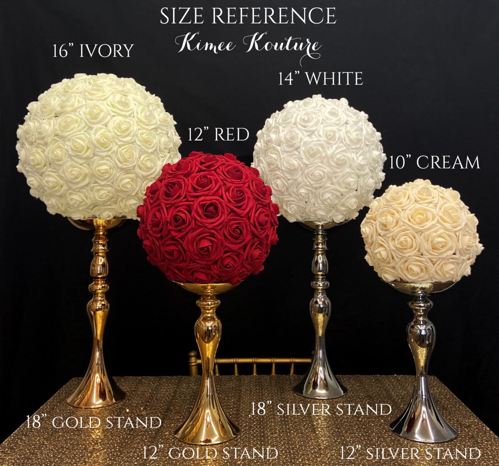GOLD Flower Ball Stand. Gold Wedding Centerpiece Stand. Gold Etsy