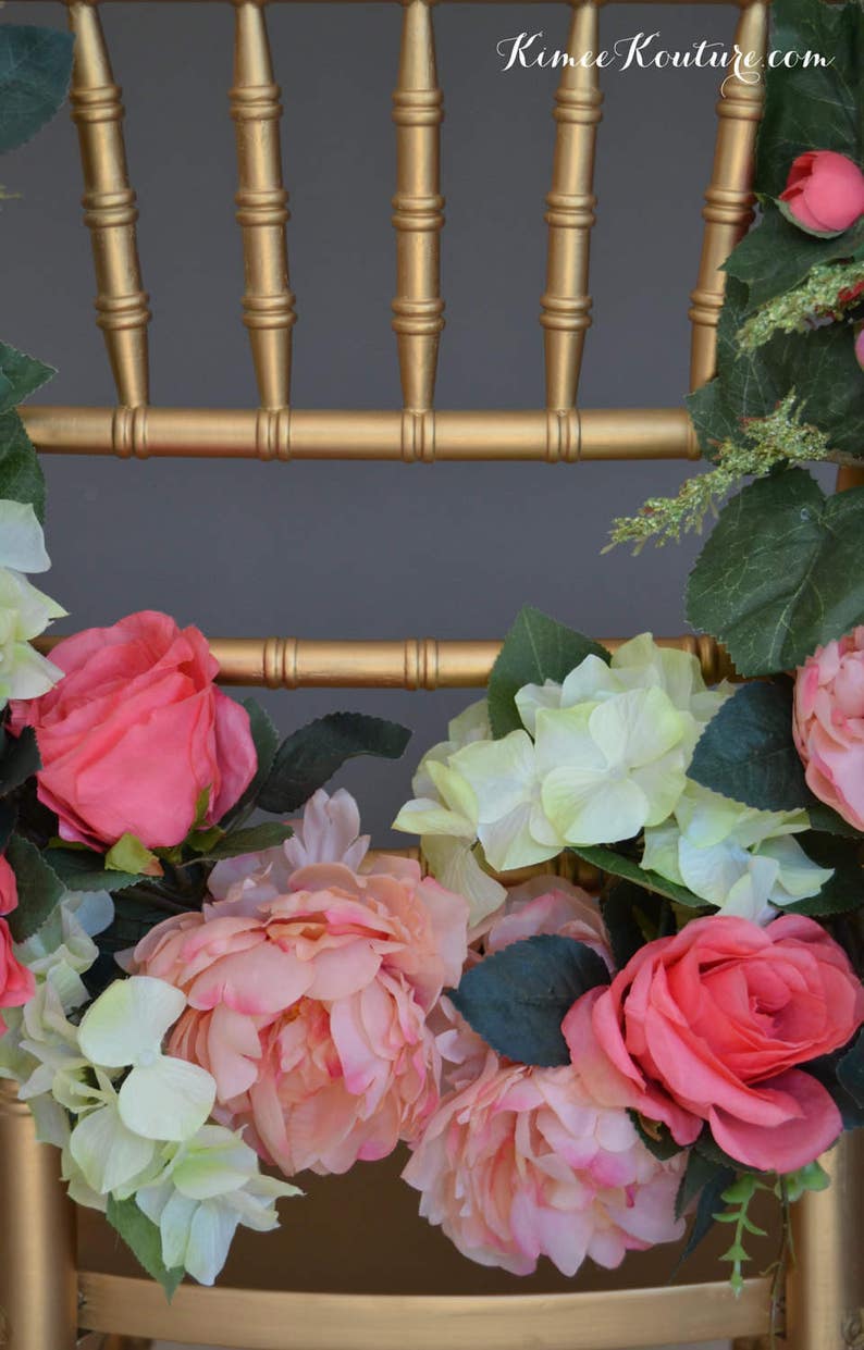 FLORAL CHAIR SWAG. Sweetheart Table Decor. Brides Chair Decor. Etsy