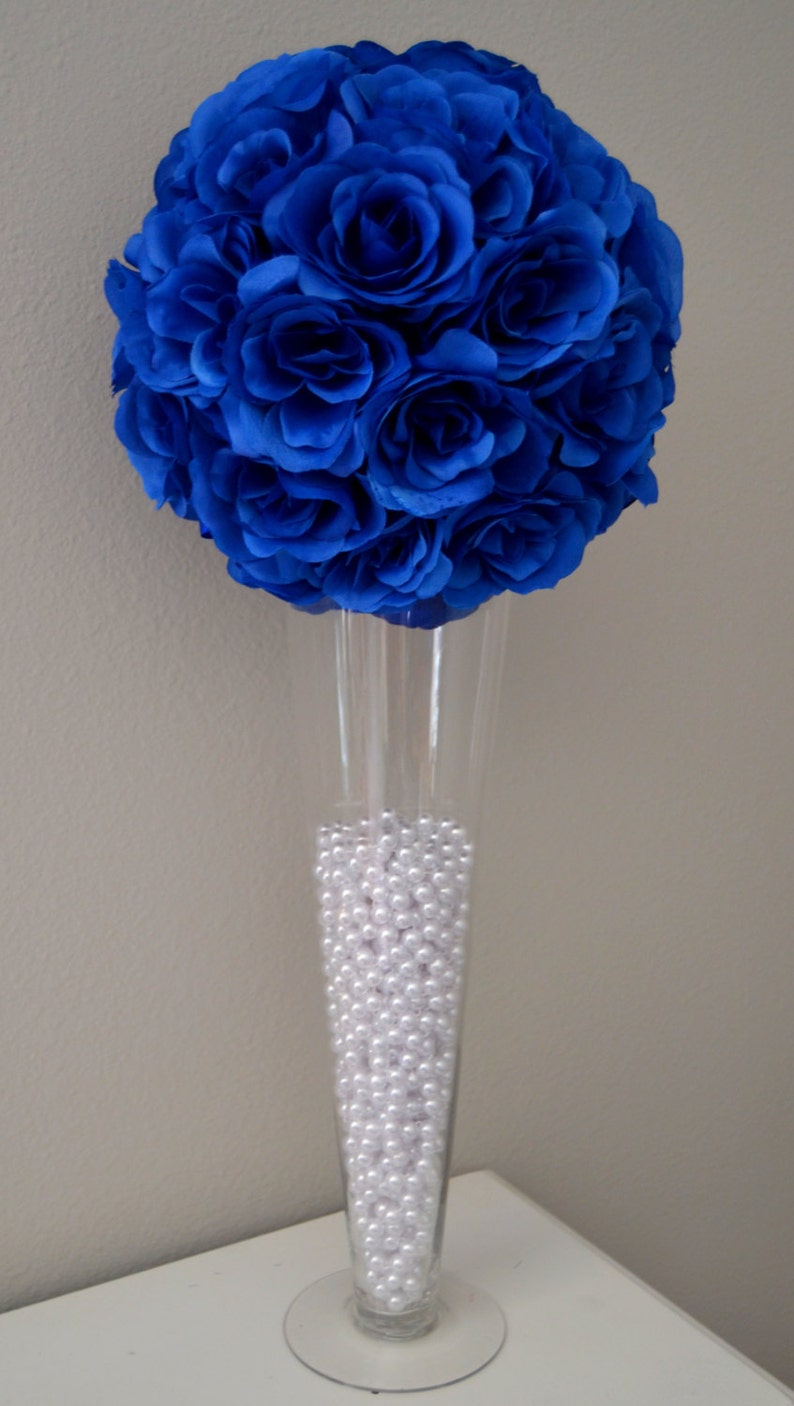 ROYAL BLUE Flower Ball Wedding CENTERPIECE Wedding Decor Etsy