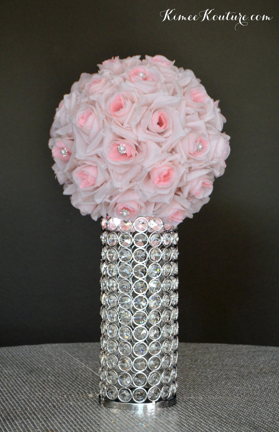 RHINESTONE Candle Holder. RHINESTONE VASE. Silver Bling Etsy