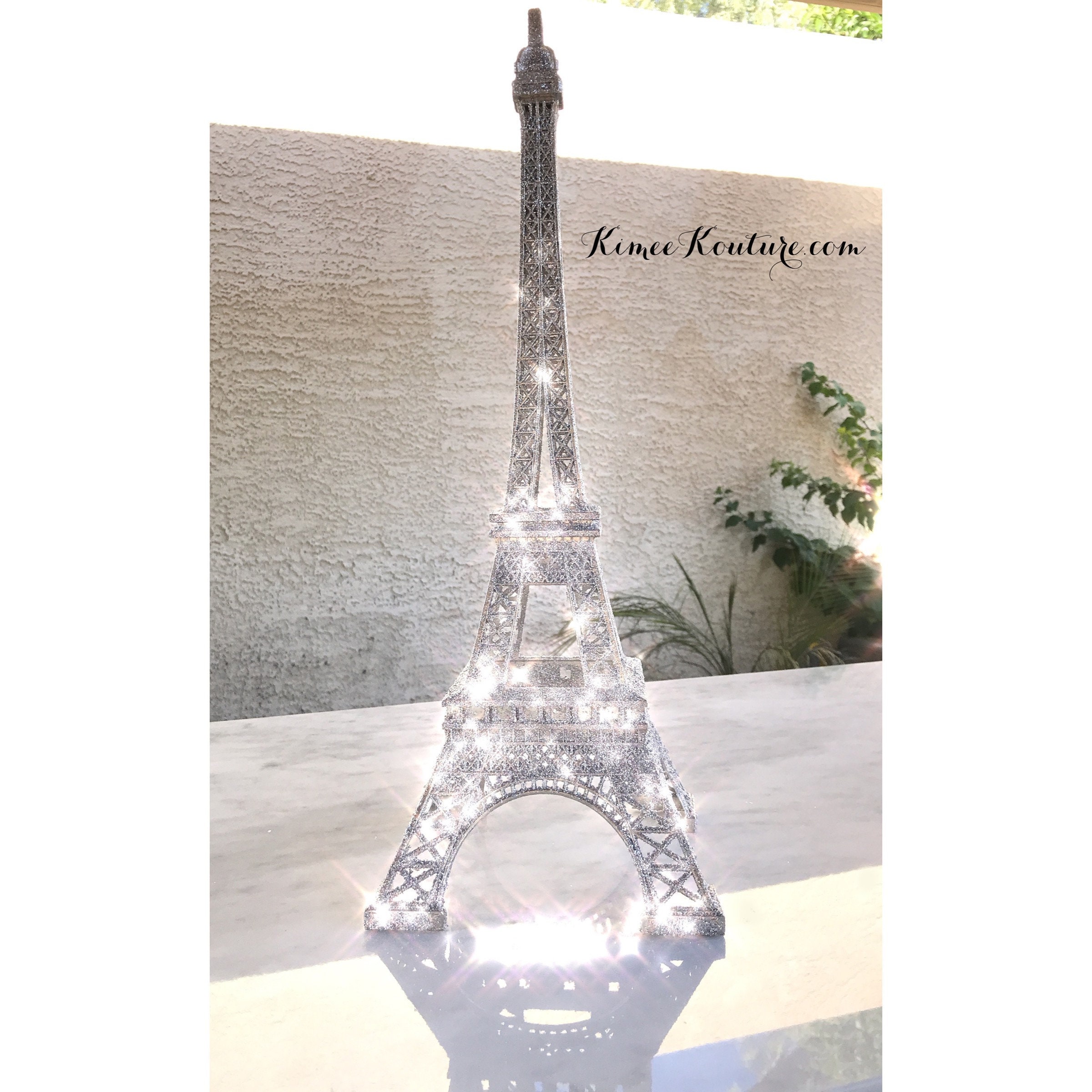 GLITTER EIFFEL TOWER Centerpiece. Eiffel Tower Cake Topper