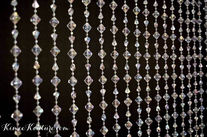 Crystal Beaded Curtain D Backdrop Iridescent Image 0