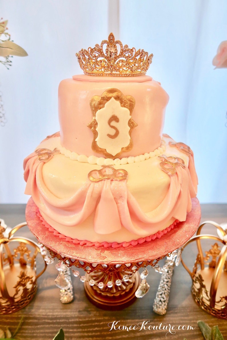 RHINESTONE TIARA Cake Topper. Gold Tiara or Silver Tiara. Etsy