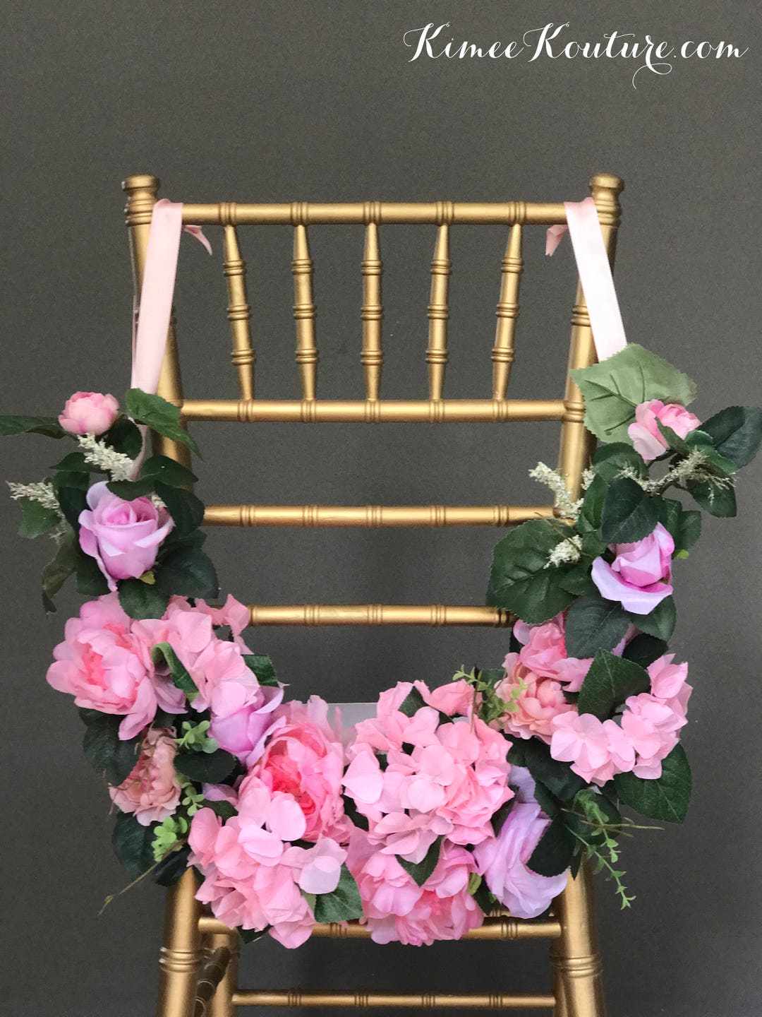 FLORAL CHAIR SWAG. Sweetheart Table Decor. Brides Chair Decor. Etsy