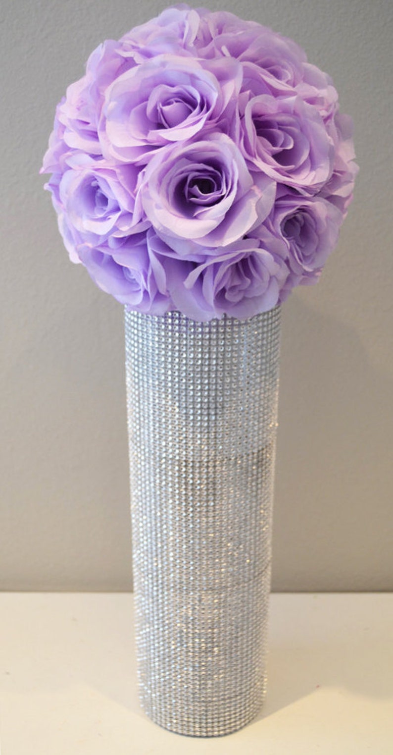 LAVENDER flower ball, WEDDING CENTERPIECE, Lilac wedding pomander, Lilac kissing ball, Lavender flower girl bouquet 7 8 10 12 14 16 18 image 2