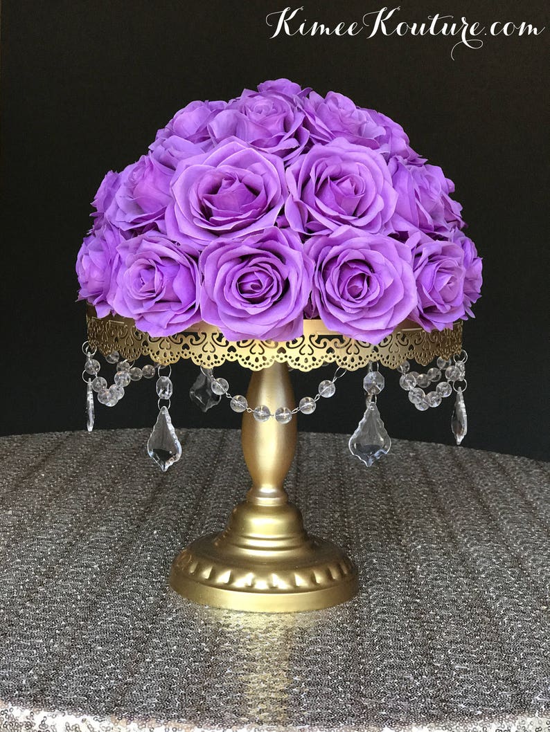 LAVENDER Rose Arrangement. Lavender Wedding Centerpiece. Etsy