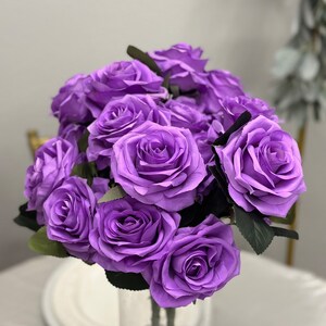 Lavender Silk Rose Bouquet: Wedding Centerpiece, DIY Floral Decor