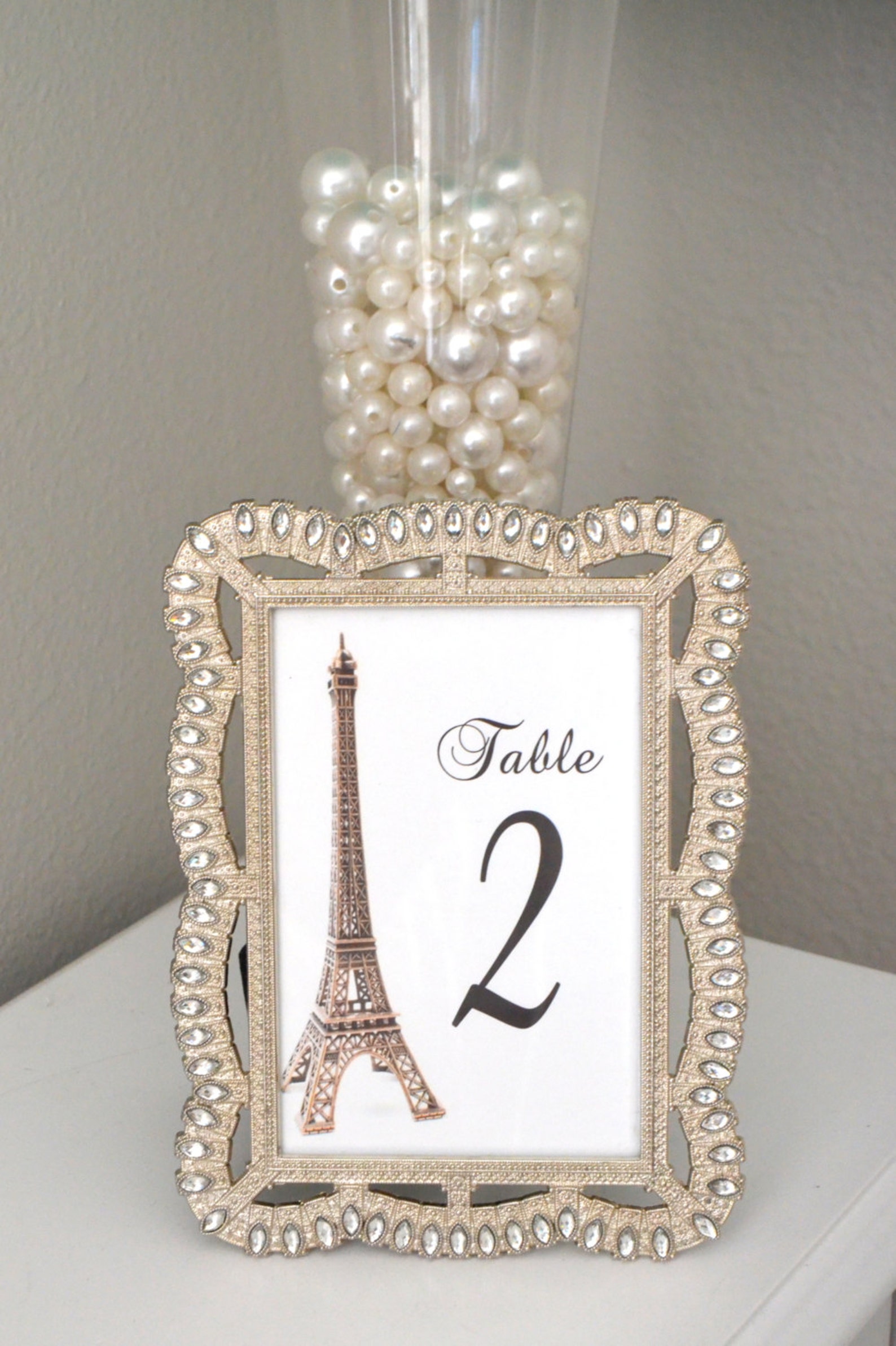 SET OF 5 Eiffel Tower Table Numbers. Parisians Theme Decor. | Etsy