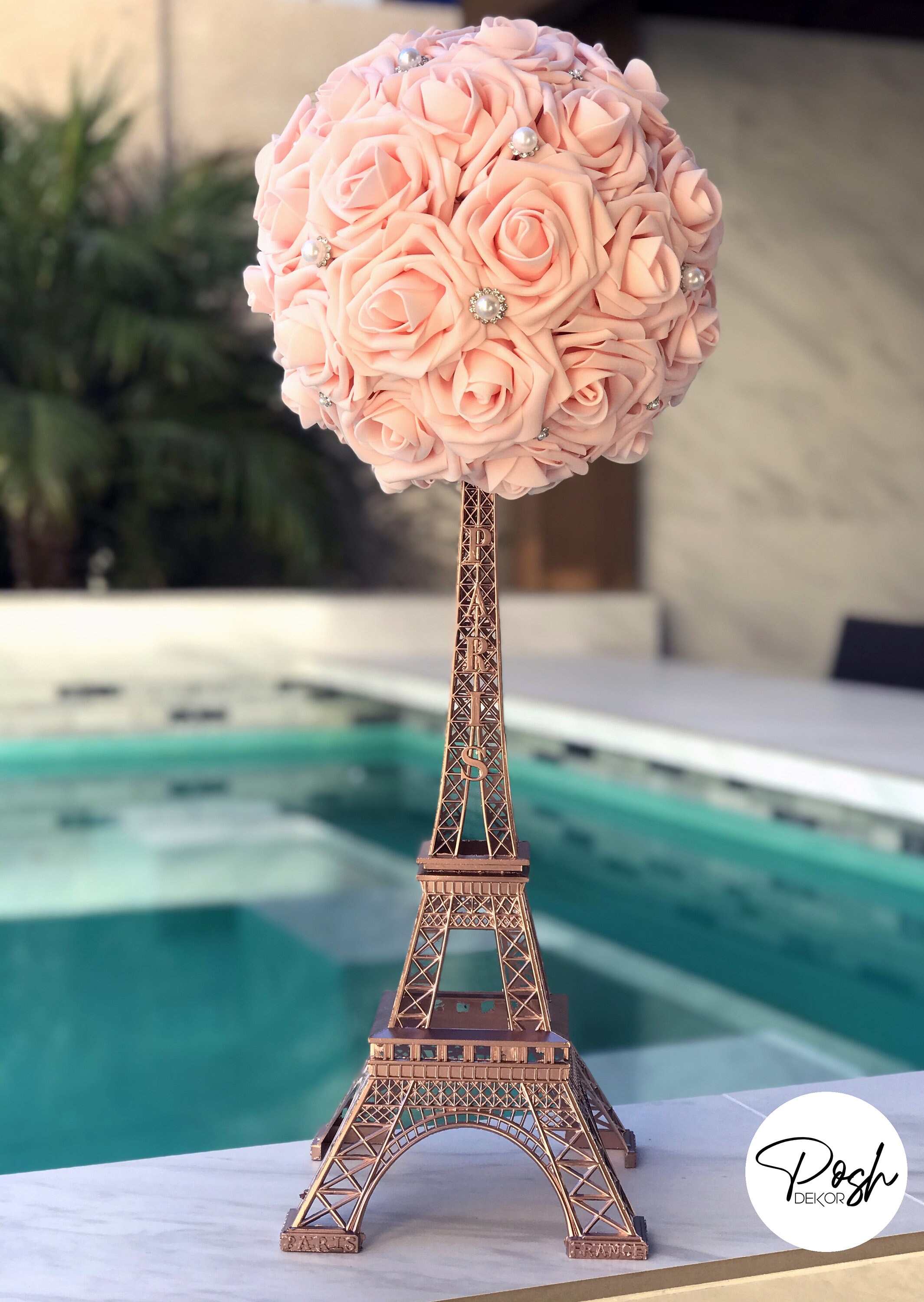 A Day in Paris Eiffel Tower Table Decorations 4ct