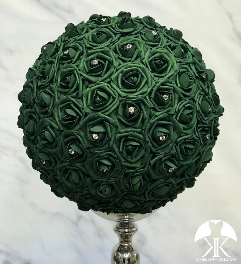 EMERALD GREEN Wedding Centerpiece With RHINESTONES. Emerald Etsy