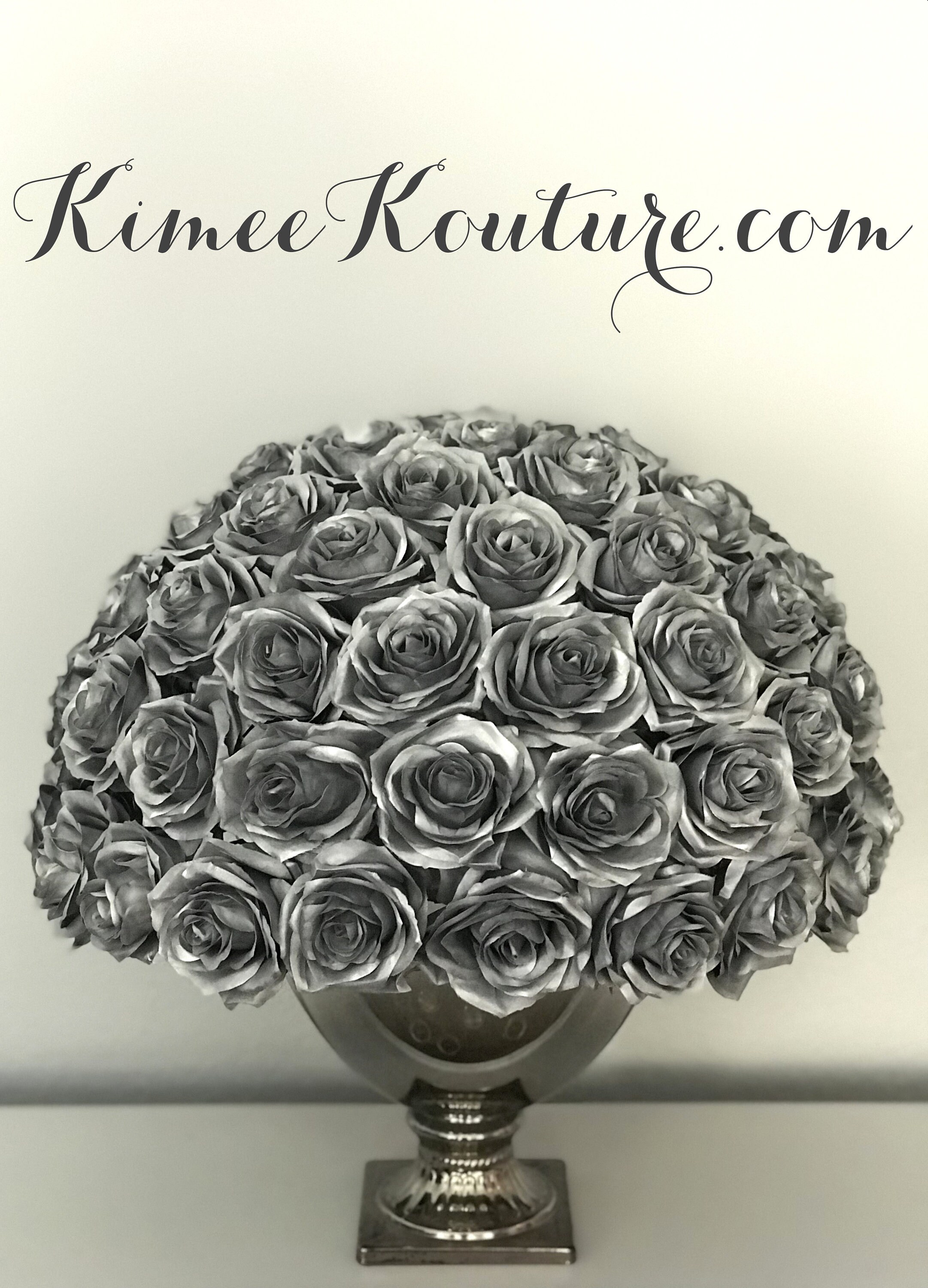 Luxury Silver Roses Hat Box Luxury Silver Roses Hat Box